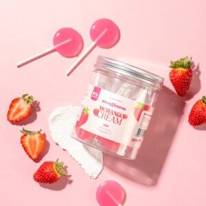 Pote com 10 Cristais Comestíveis Zero Açúcar - Morango Cream